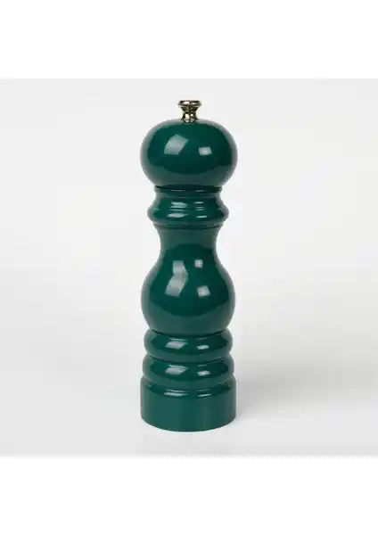 Gilos Koyu Yeşil Ahşap Tuz ve Karabiber El Değirmeni 18 Cm Modern ve Dayanıklı Tasarım