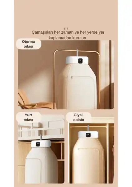 Goldenowl taşınabilir katlanabilir çamaşır kurutma makinesi özellikleri ve kullanım avantajları