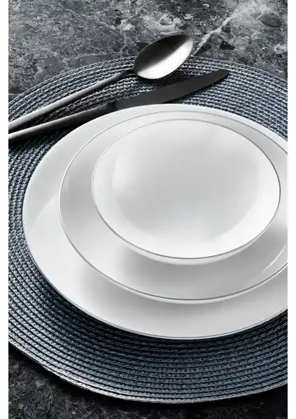 Güral Porselen Atina 18 Parça 6 Kişilik Yemek Takımı Zarif ve Şık Tasarımıyla Öne Çıkıyor