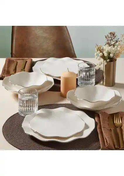 Güral Porselen Nesrin 26 Parça 6 Kişilik Modern ve Şık Yemek Takımı Özellikleri