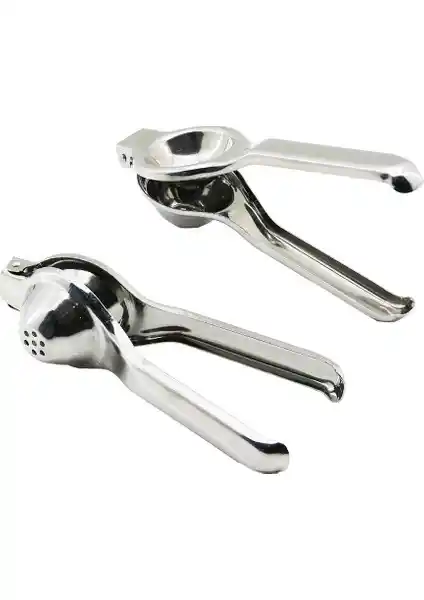 Inox Metal Limon Sıkacak Kollu Pres Modeli 20cm ile Pratik ve Dayanıklı Mutfak Çözümü