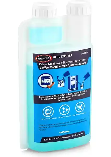 Kafiltro Blue Kahve Makinesi Süt Hatları Temizleyicisi Performans ve Hijyen Artırıcı Ürün