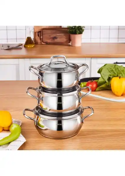 Karaca Emirgan İndüksiyon Tabanlı 6 Parça Çelik Midi Tencere Seti Özellikleri ve Kullanım Avantajları