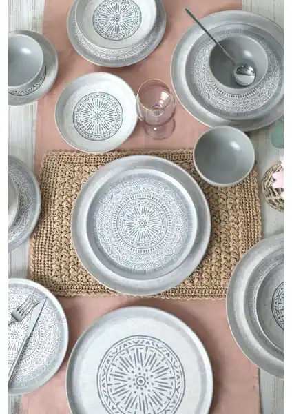 Keramika Stone Nordic Yemek Takımı: Şık ve Dayanıklı Modern Sofra Seti