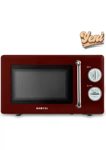 Kumtel Kırmızı Retro Mikrodalga Fırın 20L: Estetik ve Pratik Kullanım İçin Uygun Model