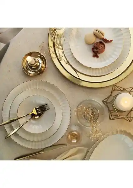 Kütahya Porselen Bone Luz-Form 52 Parça Yemek Takımı Şıklık ve Fonksiyonellik Sunar