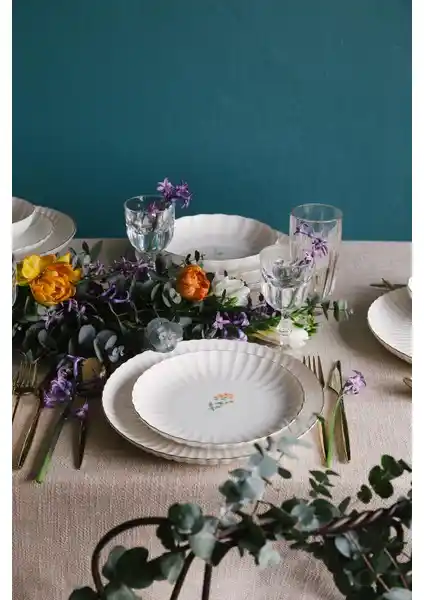 Kütahya Porselen Tiny Miny 27 Parça 6 Kişilik Yemek Takımı Şıklık ve Fonksiyonellik