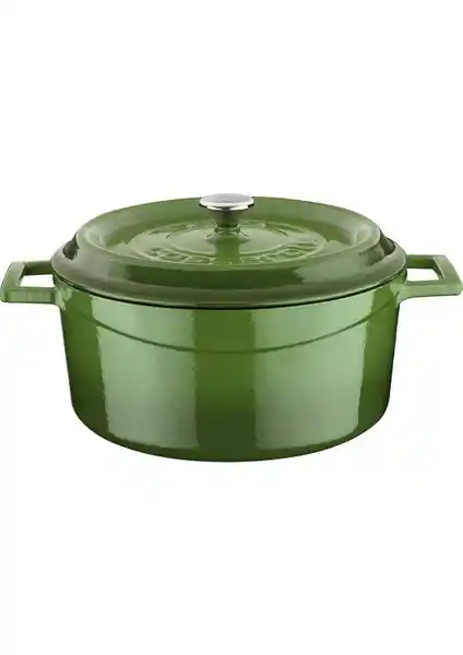 Lava Döküm Yuvarlak Tencere 24 cm ile dayanıklı ve estetik mutfak gereci