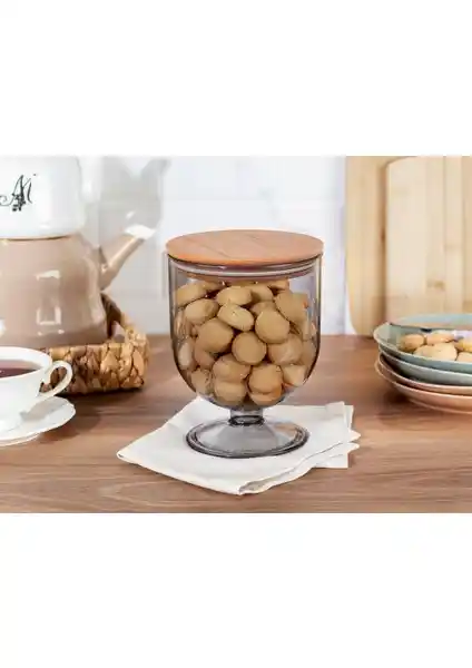 Madame Coco Marion Ahşap Kapaklı Saklama Kabı 1600 ml ile şık ve dayanıklı mutfak çözümü