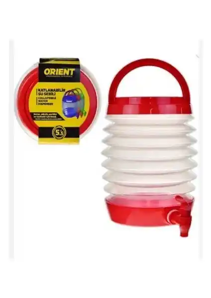 Orient Katlanabilir Su Sebili 5,5 Litre Kırmızı - Pratik ve Taşınabilir Su Dağıtıcı Çözüm