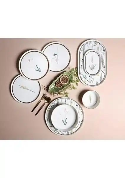 Porland Botanical 27 Parça 6 Kişilik Yemek Takımı Modern ve Dayanıklı Tasarım Özellikleri