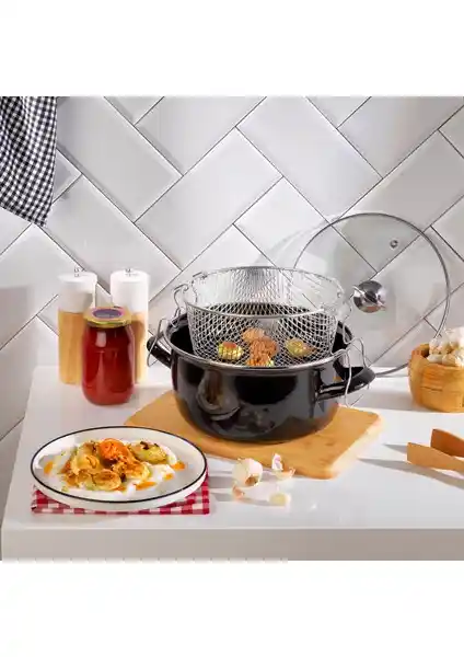 Schafer Fry Çıtır Kızartma Tenceresi 22 cm yüksek performans ve estetik sunar