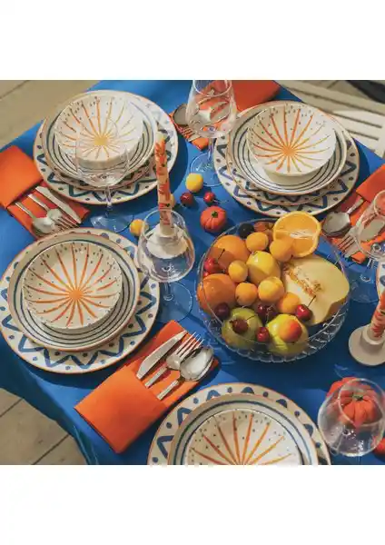 Soley 24 Parça 6 Kişilik Porselen Yemek Takımı Modern ve Dayanıklı Tasarım