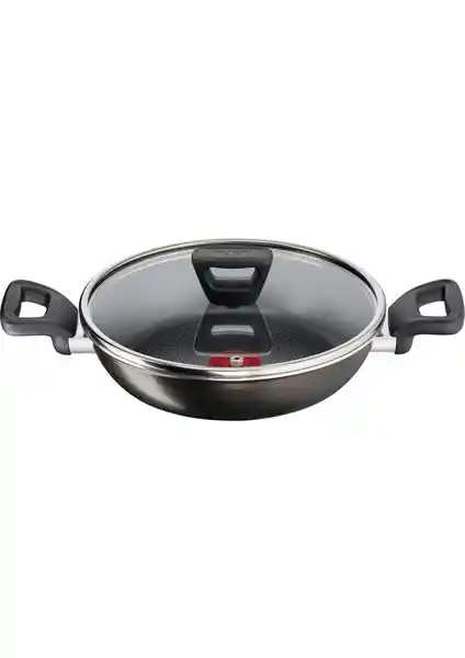 Tefal C38470 Titanyum 2X XL Kapaklı Sahan Geniş ve Dayanıklı Mutfak Tavası