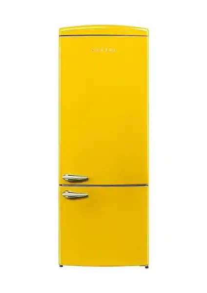 Vestel Retro NFK52111 Sarı No-Frost Buzdolabı 471 Lt Geniş Kapasite ve Modern Tasarım