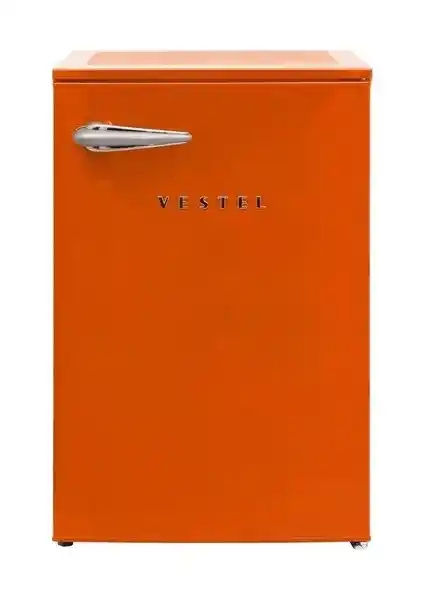 Vestel Retro SB14011 Turuncu 121 Litre Statik Buzdolabı Modern Tasarım ve İşlevsellik