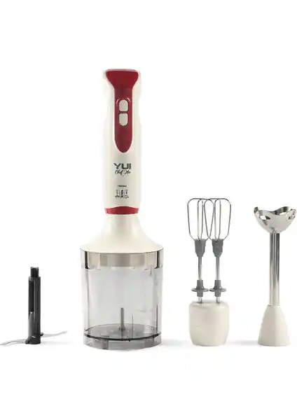 Yui Chefmix Midiblender 1700W Paslanmaz Çelik Güçlü ve Dayanıklı Mutfak Robotu 800ml Kapasiteli