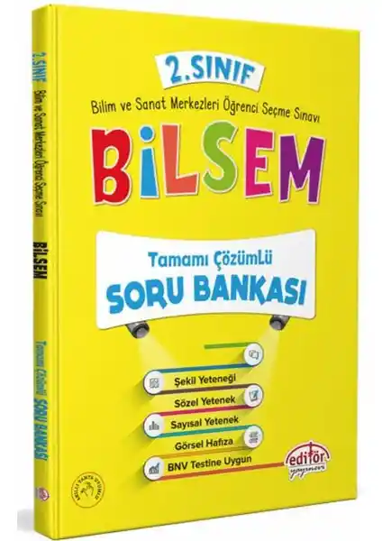 2. Sınıf BİLSEM Tamamı Çözümlü Soru Bankası Öğrenciler ve Öğretmenler İçin Uygun