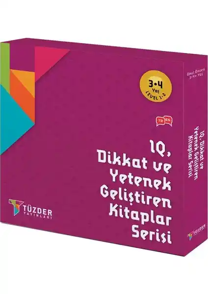 3-4 Yaş Çocuklar İçin IQ ve Dikkat Geliştiren Eğitim Kitapları Serisi TÜZDER Yayınları