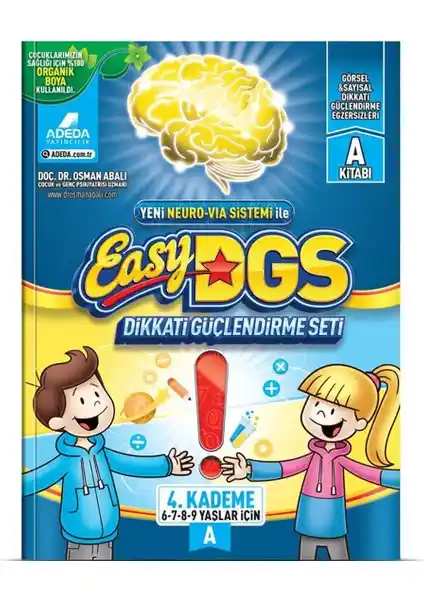 Adeda Yayıncılık Easy Dikkati Güçlendirme Seti: 6-9 Yaş Çocuklar İçin Eğitici Materyal