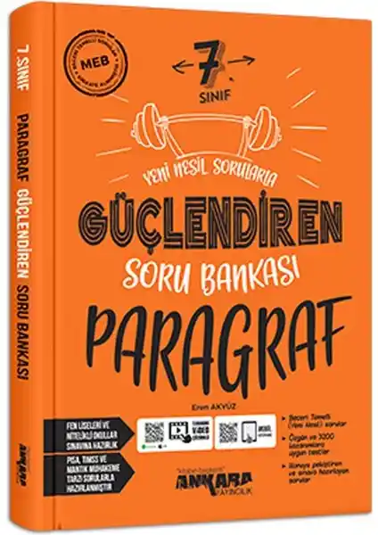Ankara Yayıncılık 7. Sınıf Paragraf Soru Bankası Güçlendiren Özellikleri ve Kullanım Avantajları