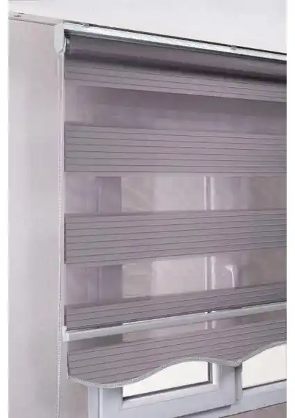 Bizden Perde Brillant Etekli Gri ve Mat Beyaz Güneşlik Stor Perde Karşılaştırması