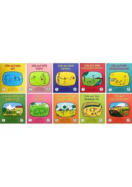 Cin Ali 10 Kitaplık Seti Türkçe Çocuk Kitapları Eğitici ve Eğlenceli Koleksiyon