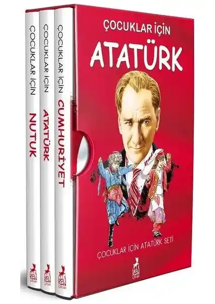 Çocuklar İçin Atatürk Seti: Hayatını ve Cumhuriyet İlkelerini Anlatan 3 Kitap