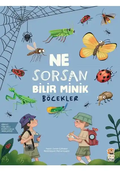 Çocuklar İçin Doğa ve Böcekler Hakkında Eğitici Kitap Ne Sorsan Bilir Minik Böcekler