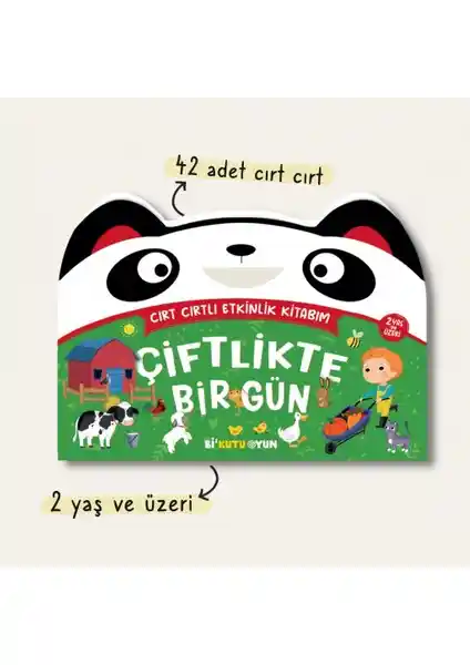 Çocuklar İçin Eğitici ve Eğlenceli Cırt Cırtlı Etkinlik Kitabı Çiftlik Teması