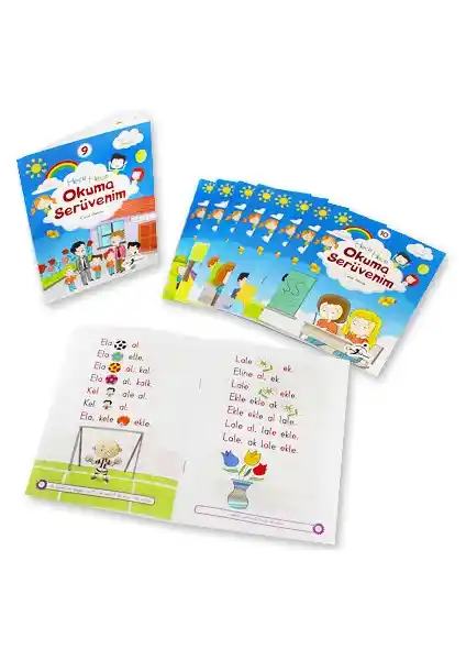 Çocuklar İçin Hece Hece Okuma Serüvenim Seti: Erken Eğitim ve Okuma Becerilerini Geliştiren Renkli Kitaplar