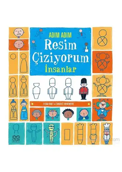 Çocuklar İçin İnsan Figürleri Çizimi Öğreten Eğitici Boyama Kitabı