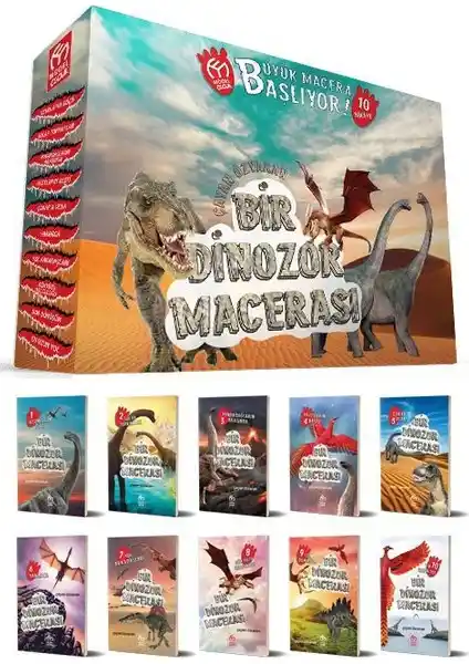 Dinazor Macerası Hikaye Seti Çocuklar İçin Eğlenceli ve Eğitici Kitap Koleksiyonu