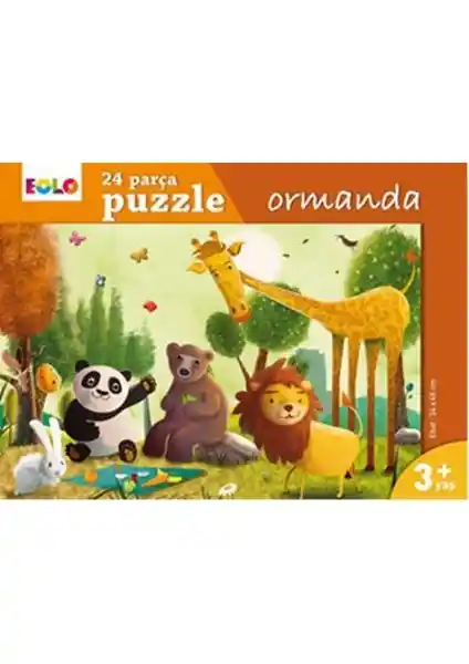 Eolo 24 Parça Orman Temalı Puzzle Çocuklar İçin Eğitici ve Dayanıklı Oyun Seti