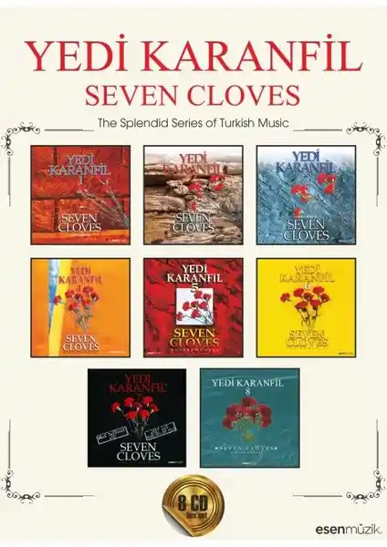 Esen Yedi Karanfil Seven Cloves 8CD Kutu Seti Müzik Tutkunlarına Özel Koleksiyon