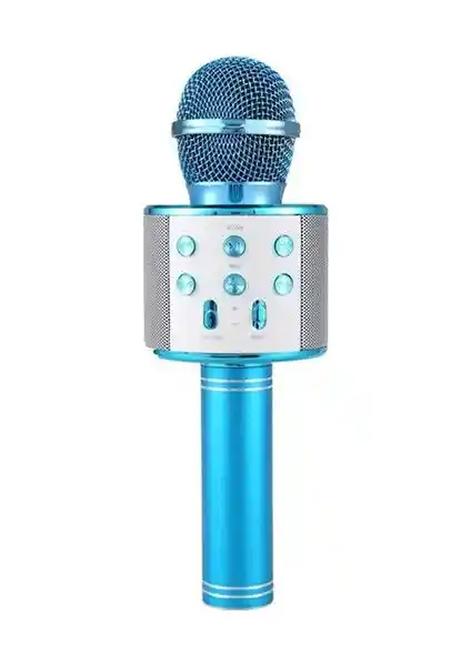 Evervox EVR KRK 02 Mavi Karaoke Mikrofonu: Kablosuz ve Çok Fonksiyonlu Eğlence Cihazı