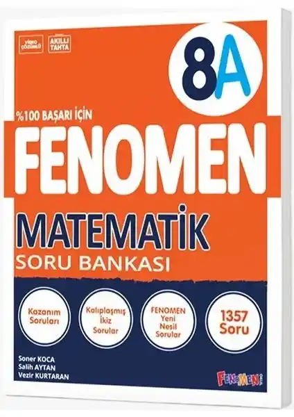 Fenomen Yayınları 2024 8. Sınıf Matematik Soru Bankası A ile Sınavlara Etkili Hazırlık