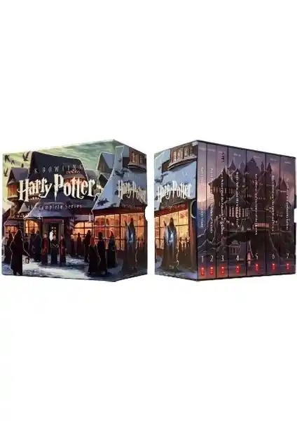 Harry Potter Tam Seri Türkçe Baskı Kaliteli Koleksiyon Kitapları 5 Kitaplık Set