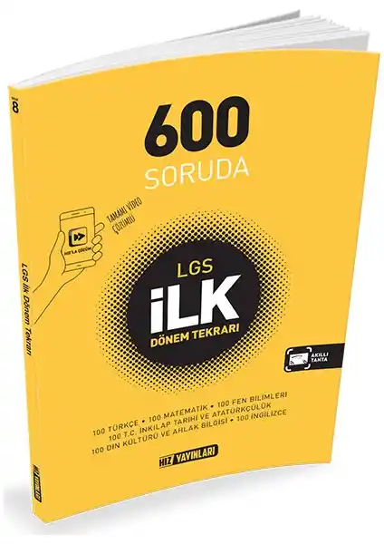 Hız Yayınları 8. Sınıf 600 Soruda İlk Dönem Tekrarı Kaynakları ve Öğrenci İçin Faydaları