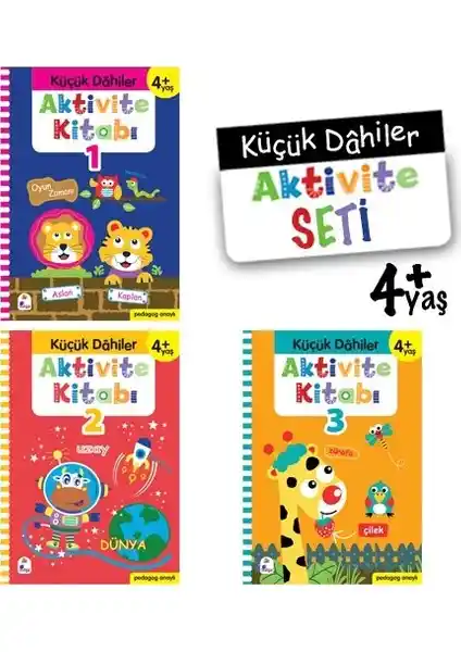 İndigo Çocuk Küçük Dahiler Aktivite Seti 4 Yaş ve Üzeri Çocuklar İçin Eğitici Kitaplar
