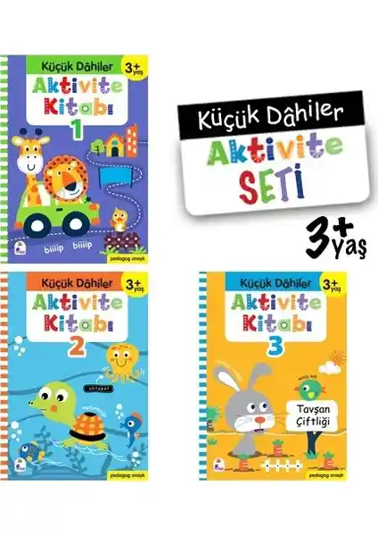 Indigo Küçük Dahiler Aktivite Seti 3+ Yaş Çocuklar İçin Eğitici ve Eğlenceli Kitaplar
