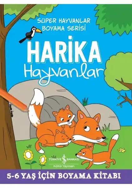 İş Bankası Kültür Yayınları Harika Hayvanlar Boyama Serisi Çocuklar İçin Eğitici ve Eğlenceli Kitap