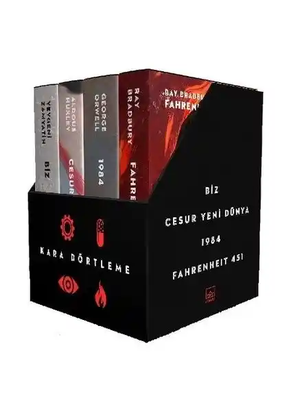 İthaki Yayınları Kara Dörtleme Kutu Seti: Distopyanın En Önemli Eserleri ve Tematik Derinlik