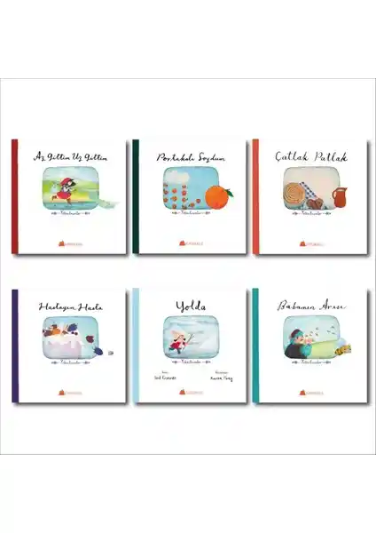 Kumdan Kale Yayınları Tekerlemeler Yeni Set 6 Kitap 0-3 Yaş İçin Eğitici ve Renkli Kitaplar