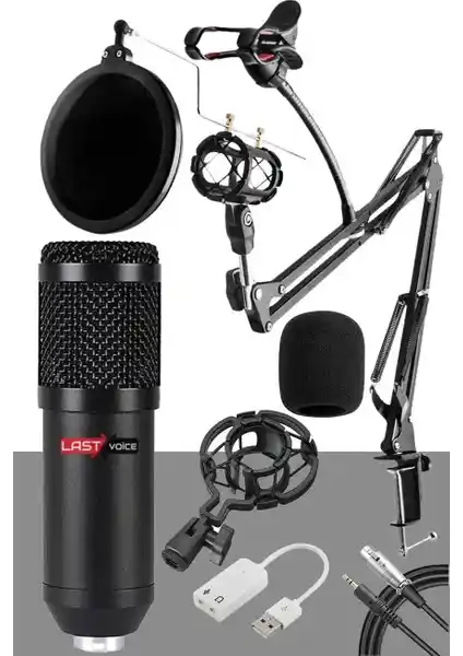 Lastvoice BM800 Mikrofon ve Aksesuar Seti Profesyonel Ses Deneyimi İçin Uygun Seçenek