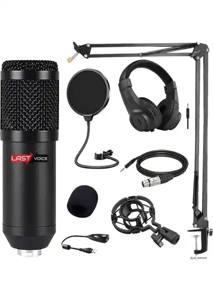 Lastvoice BM800K Mikrofon Seti Profesyonel Ses Kaydı ve Yayıncılık İçin Uygun