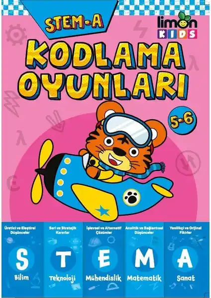 Limonkids STEM-A Kodlama Oyunları 5-6 Yaş Çocuklar İçin Eğitici ve Eğlenceli Materyal