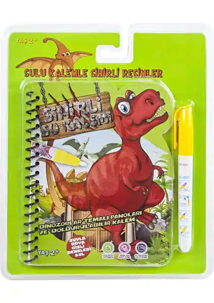 Magic Water Painting Dinazorlar: Çocuklar İçin Eğlenceli ve Öğretici Sulu Boyama Kitabı