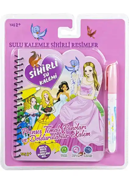 Magic Water Painting Prensesler Dünyası: Çocuklar İçin Yeniden Kullanılabilir Eğlenceli Boyama Seti