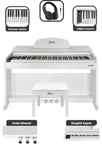 Midex PLX-190WH Beyaz Dijital Piyano Özellikleri ve Kullanıcı Deneyimleri